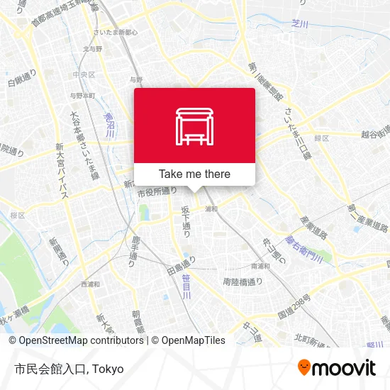 市民会館入口 map