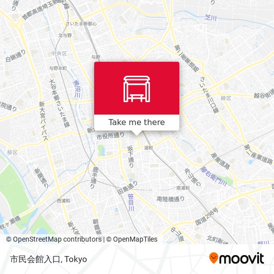 市民会館入口 map
