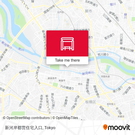 新河岸都営住宅入口 map