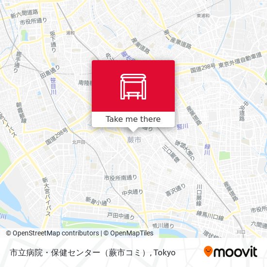市立病院・保健センター（蕨市コミ） map