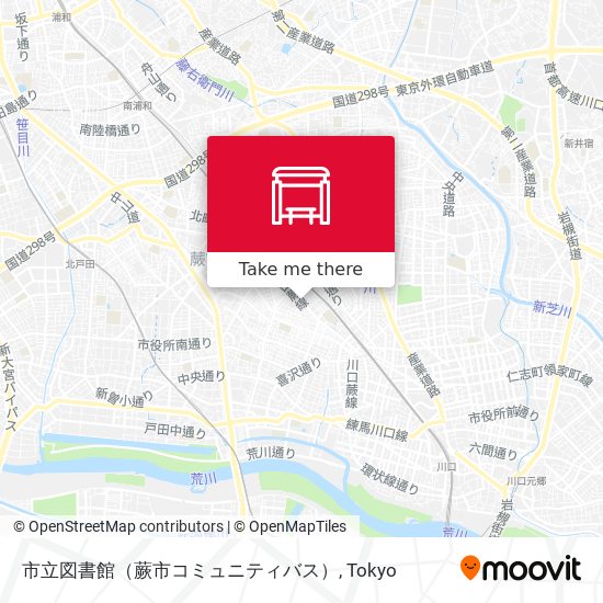 市立図書館（蕨市コミュニティバス） map