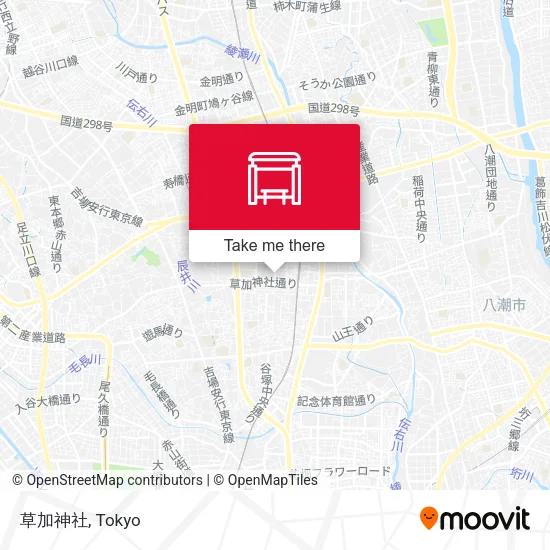 草加神社 map