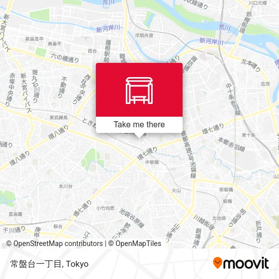 Tokiwadai 1-chome map