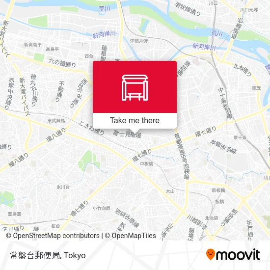 常盤台郵便局 map