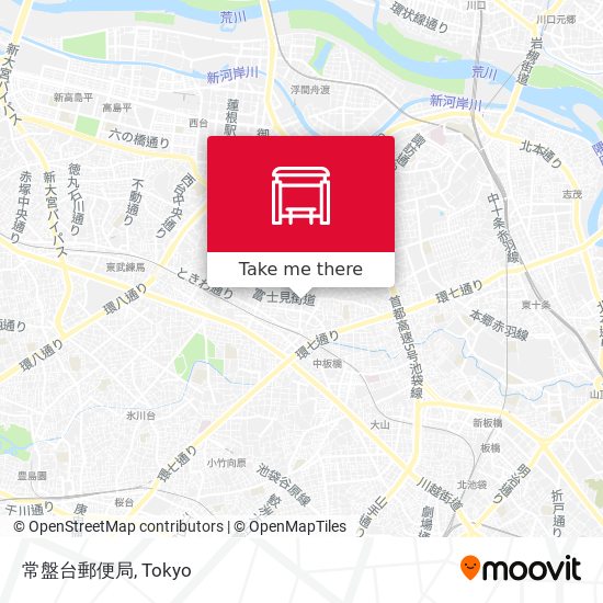 常盤台郵便局 map