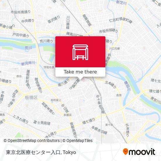 東京北医療センター入口 map