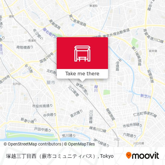 塚越三丁目西（蕨市コミュニティバス） map