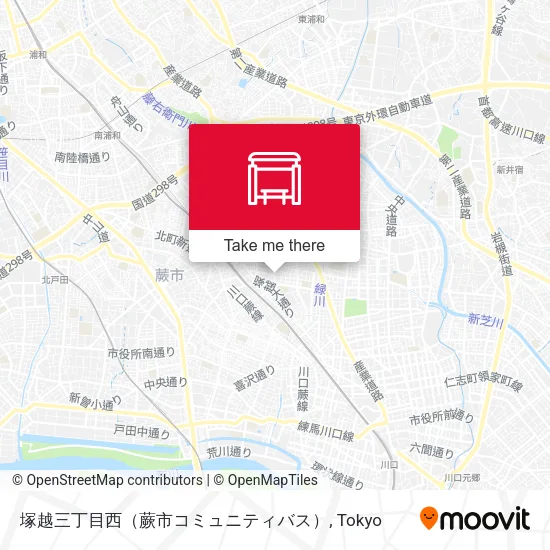 塚越三丁目西（蕨市コミュニティバス） map