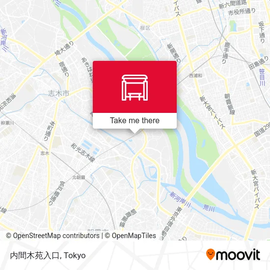 内間木苑入口 map