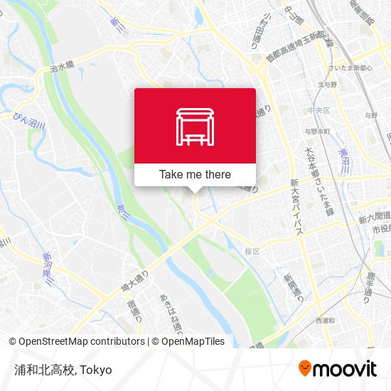 浦和北高校 map