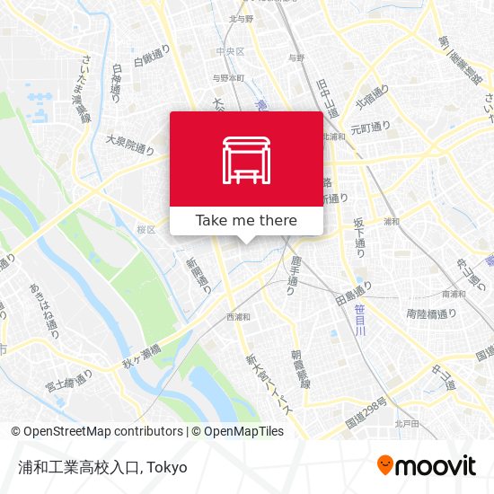 浦和工業高校入口 map