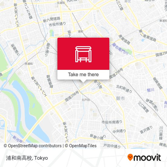 浦和南高校 map