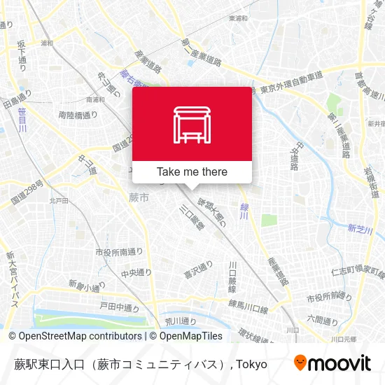 蕨駅東口入口（蕨市コミュニティバス） map