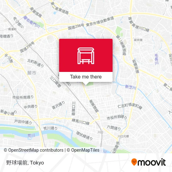 野球場前 map
