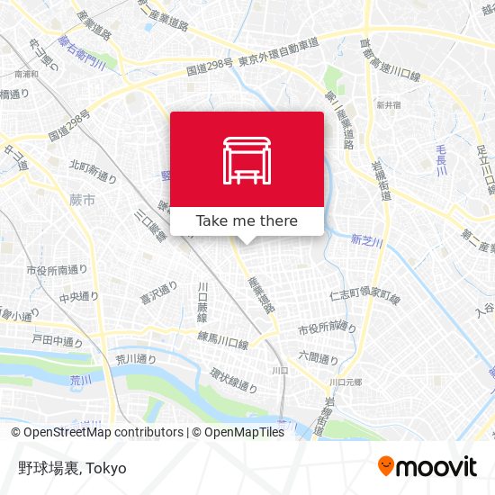 野球場裏 map