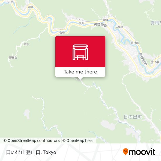 日の出山登山口 map