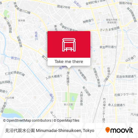 見沼代親水公園 Minumadai-Shinsuikoen map