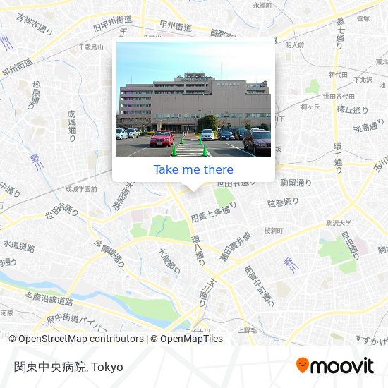 関東中央病院 map