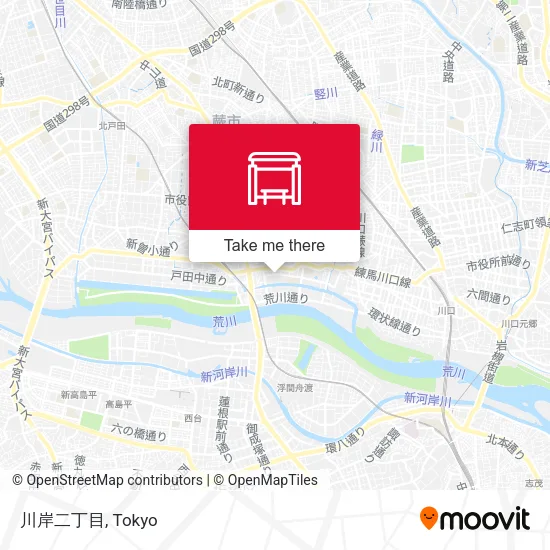 川岸二丁目 map
