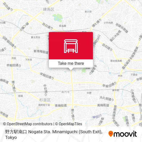 野方駅南口 Nogata Sta. Minamiguchi (South Exit) map