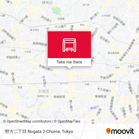 野方二丁目 Nogata 2-Chome map
