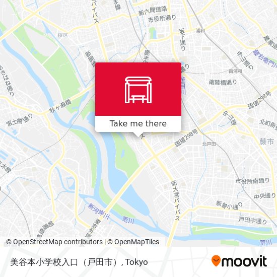 美谷本小学校入口（戸田市） map