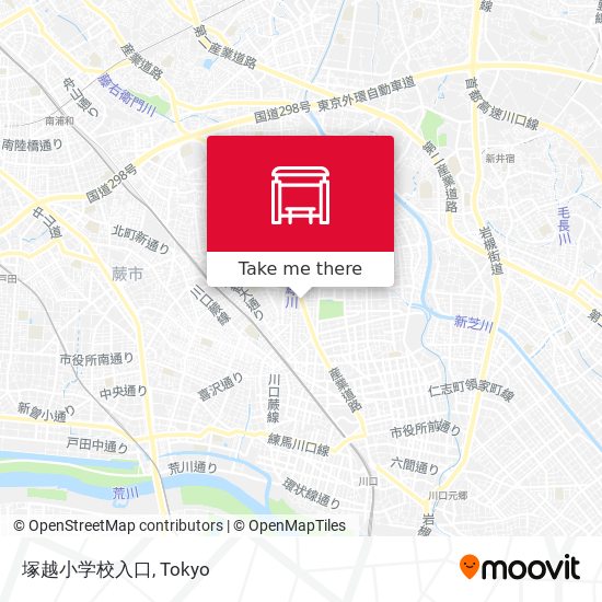 塚越小学校入口 map