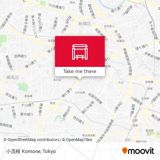 小茂根 Komone map