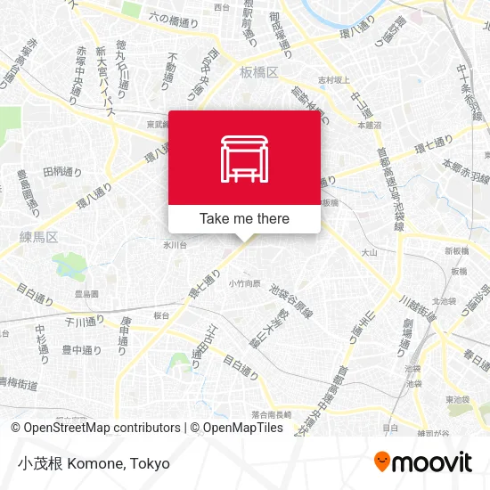 小茂根 Komone map