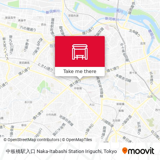 中板橋駅入口 Naka-Itabashi Station Iriguchi map
