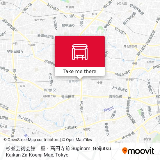 杉並芸術会館　座・高円寺前 Suginami Geijutsu Kaikan Za-Koenji Mae map