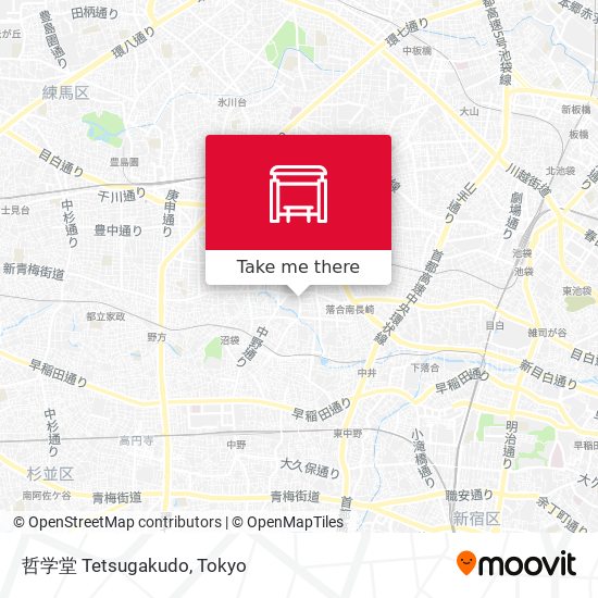 哲学堂 Tetsugakudo map