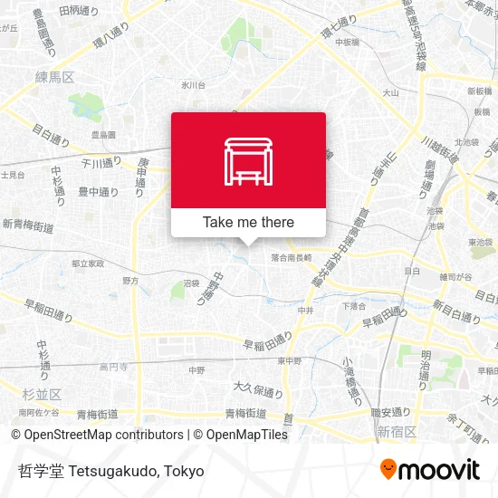 哲学堂 Tetsugakudo map