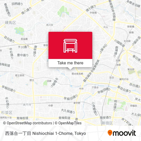 西落合一丁目 Nishiochiai 1-Chome map