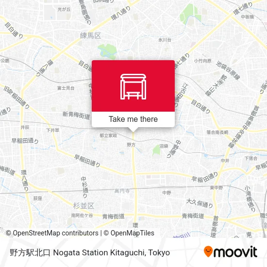 野方駅北口 Nogata Station Kitaguchi map