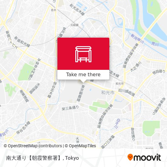 南大通り【朝霞警察署】 map