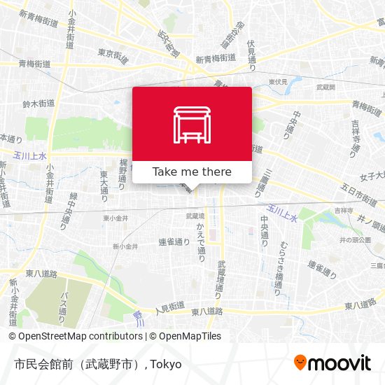 How To Get To 市民会館前 武蔵野市 In 武蔵野市 By Metro Or Bus