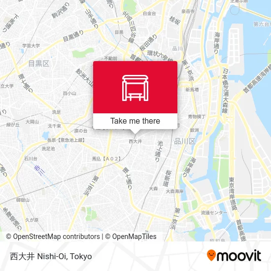 西大井 Nishi-Oi map