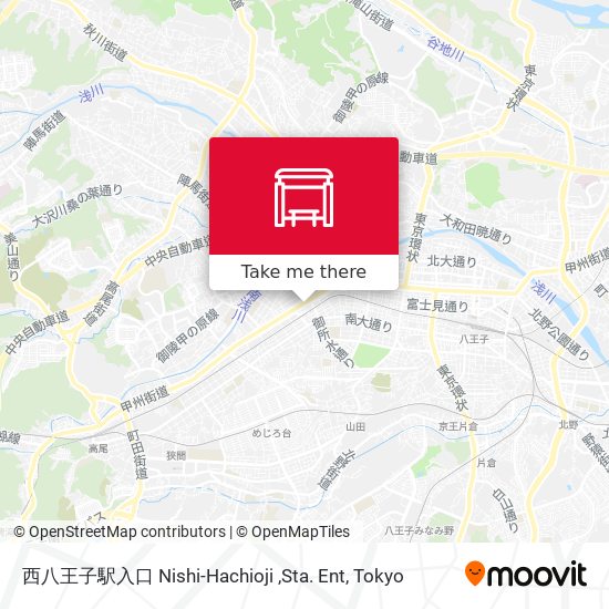 西八王子駅入口 Nishi-Hachioji ,Sta. Ent map