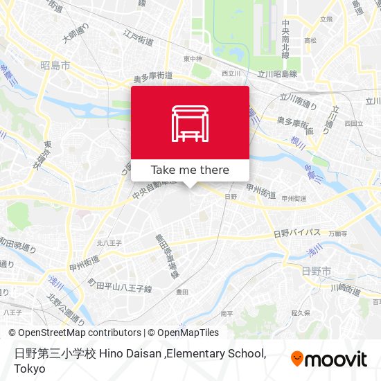 日野第三小学校 Hino Daisan ,Elementary School map