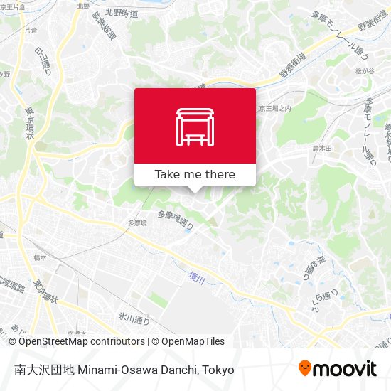 南大沢団地 Minami-Osawa Danchi map