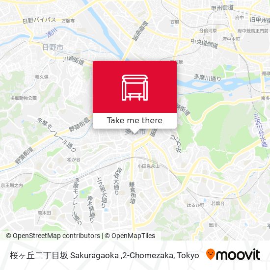 桜ヶ丘二丁目坂 Sakuragaoka ,2-Chomezaka map