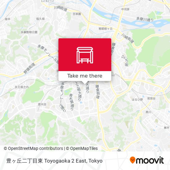 豊ヶ丘二丁目東 Toyogaoka 2 East map