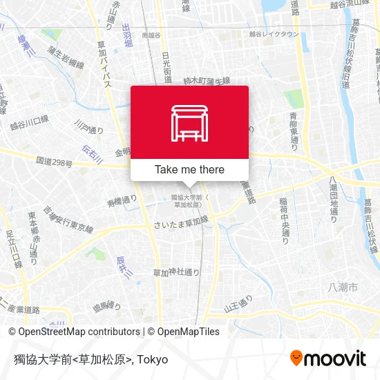獨協大学前<草加松原> map