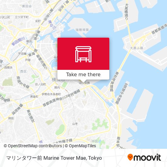 マリンタワー前 Marine Tower Mae map