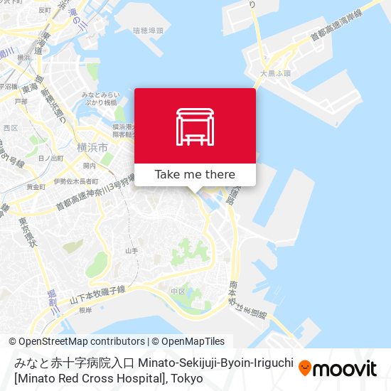 みなと赤十字病院入口 Minato-Sekijuji-Byoin-Iriguchi [Minato Red Cross Hospital] map