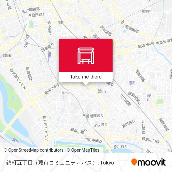 錦町五丁目（蕨市コミュニティバス） map