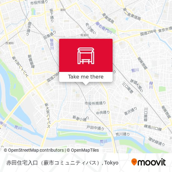 赤田住宅入口（蕨市コミュニティバス） map