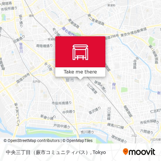 中央三丁目（蕨市コミュニティバス） map