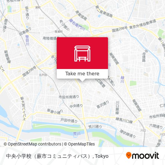 中央小学校（蕨市コミュニティバス） map